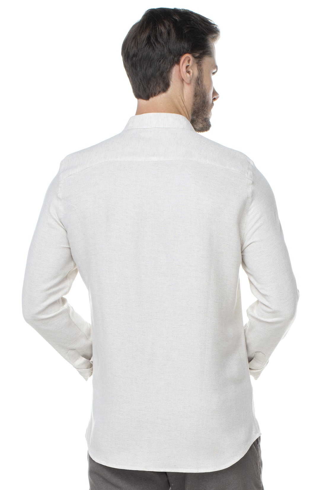 Camisa Masculina Slim Fit Manga Longa Viscose com Elastano Premium  Metaverso Dekko Style